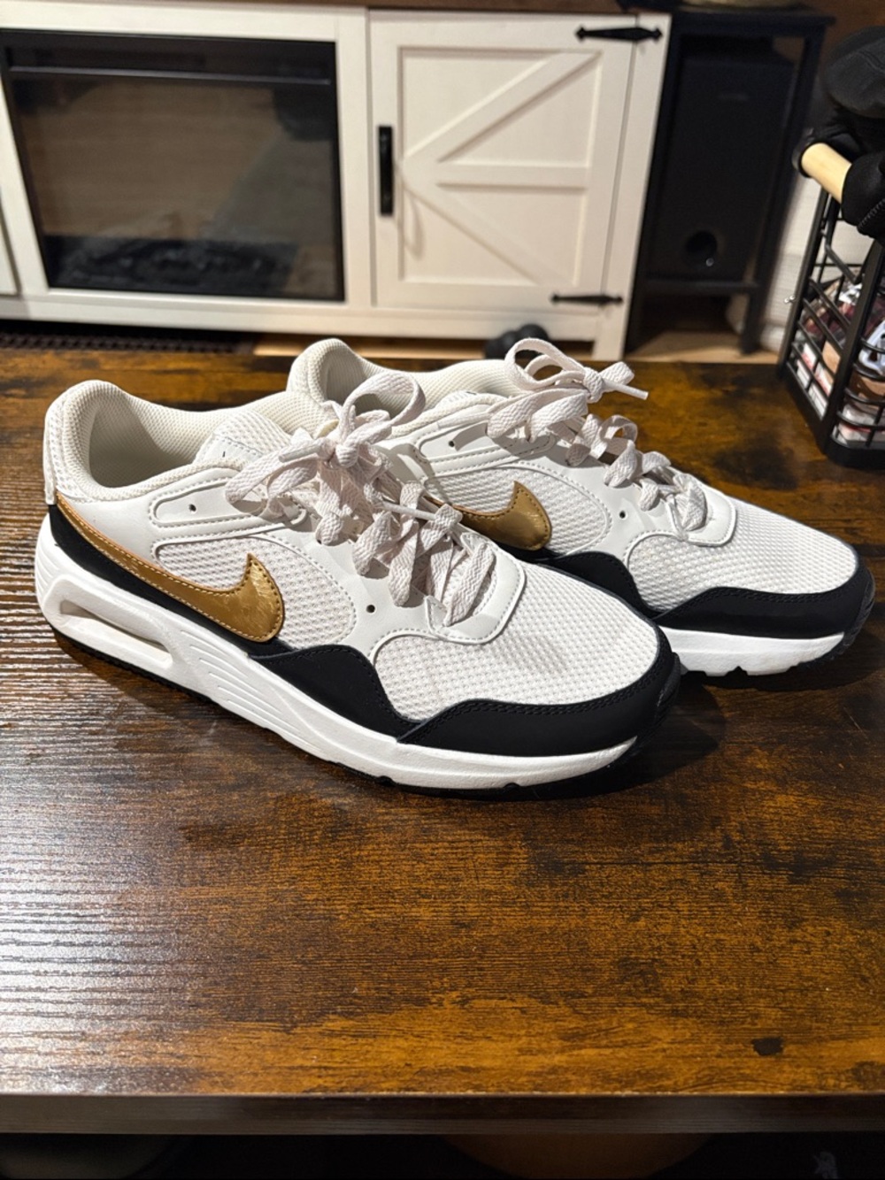 Nike Women's White and Black Athletic Sneakers - Picture 2 of 8